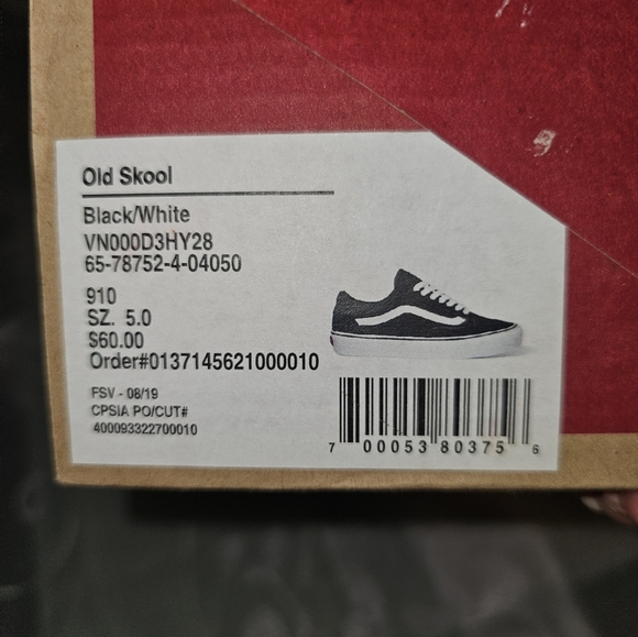 Vans black/white (old skool) size women 6.5 men 5.0 - Picture 8 of 8